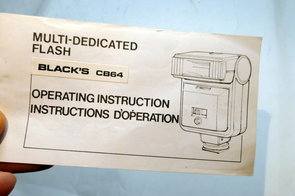 Black's SB64 flash Operating Guide Manual
