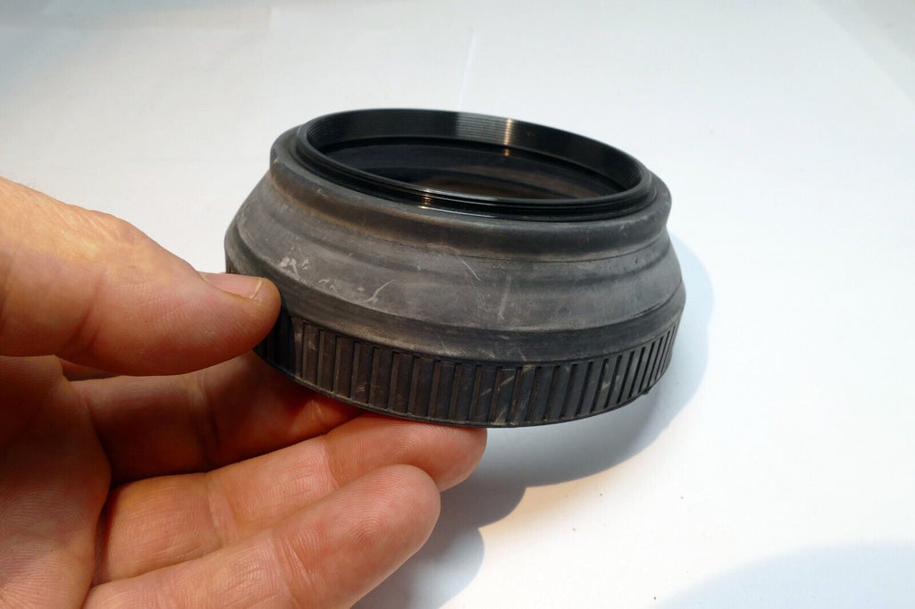 72mm rubber lens hood  collapsible double threaded  telephoto 300mm 400mm