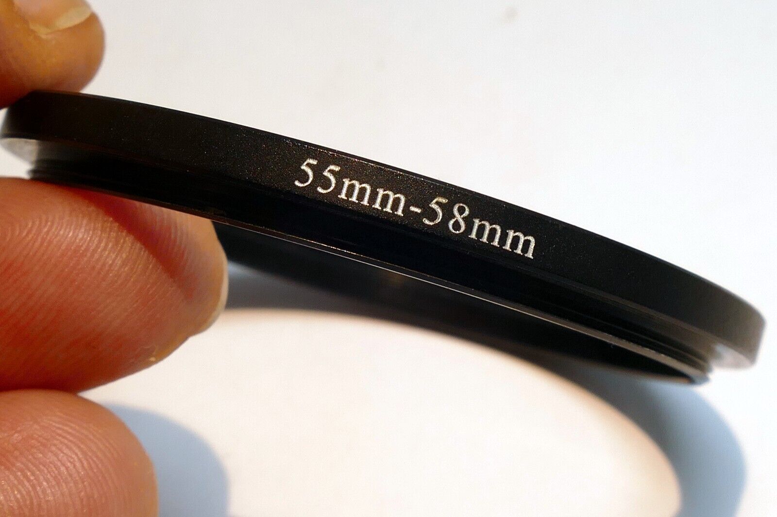 55mm to 58mm male to female threads step Up ring adapter