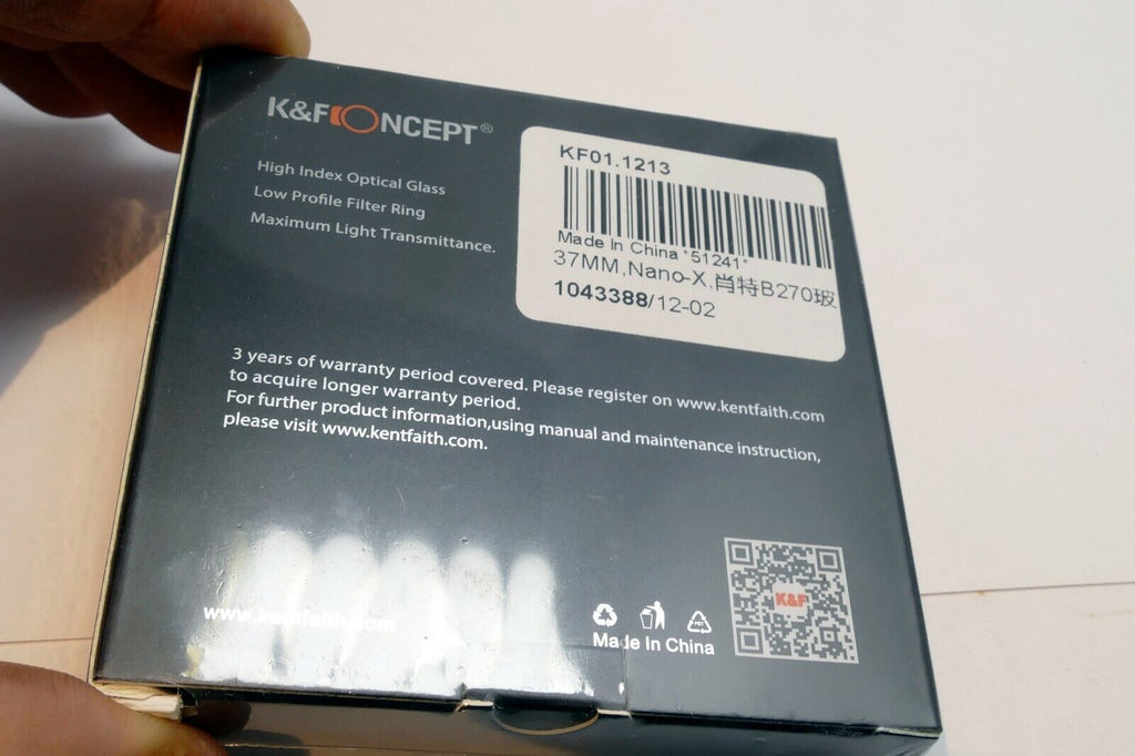 37mm K&F Nano X CP-L Lens Filter Circular Polarizer new