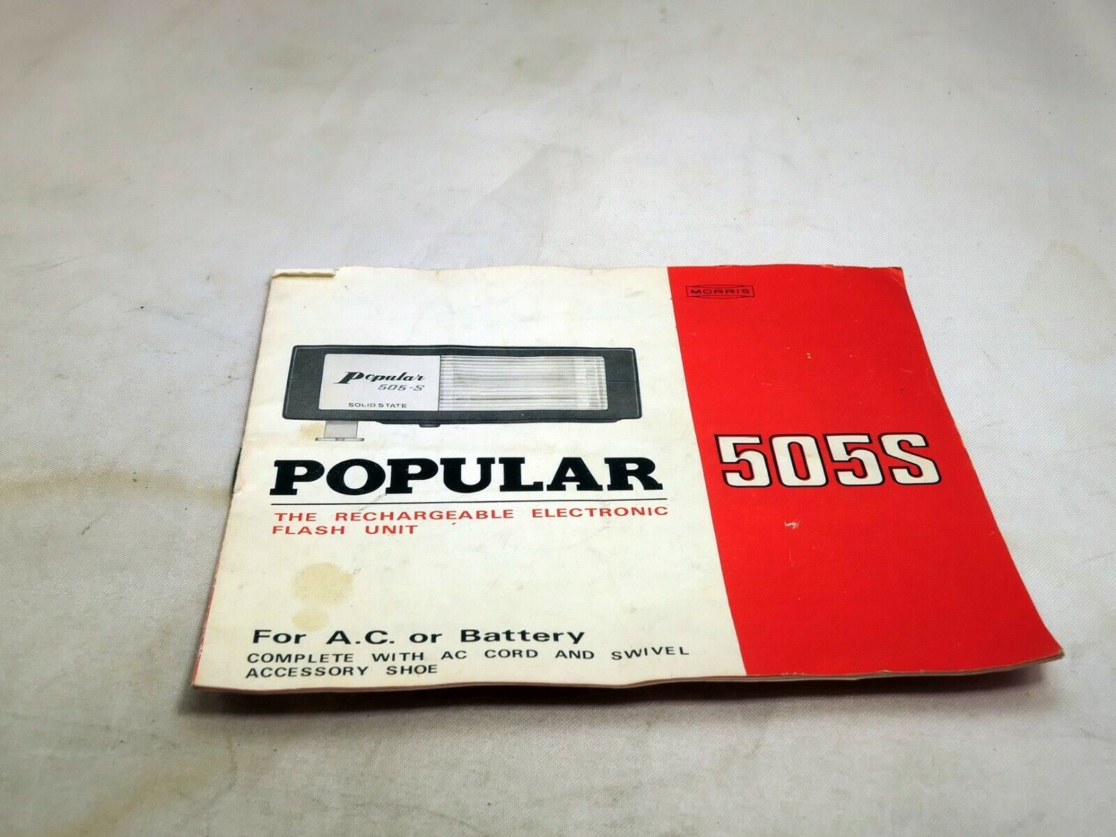 Popular 505S Flash Morris Guide Owners Manual   English E