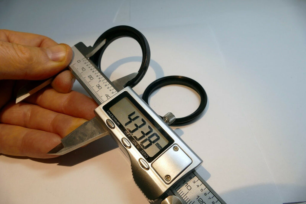 40.5mm to series 6 VI 44.5mm metal adapter filter holder w/ retaining ring Black