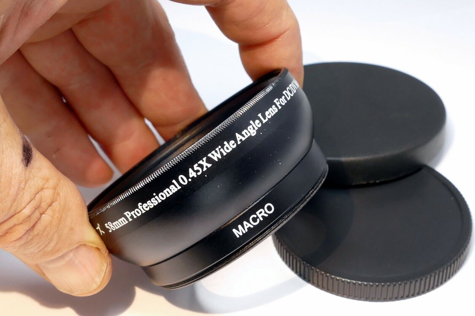58mm professional 0.45X wide angle lens  for DC DV camcorder AUX