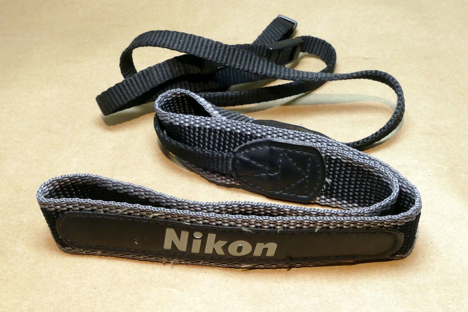Nikon Coolpix Camera Shoulder neck Strap 1" Wide gray black - Genuine OEM