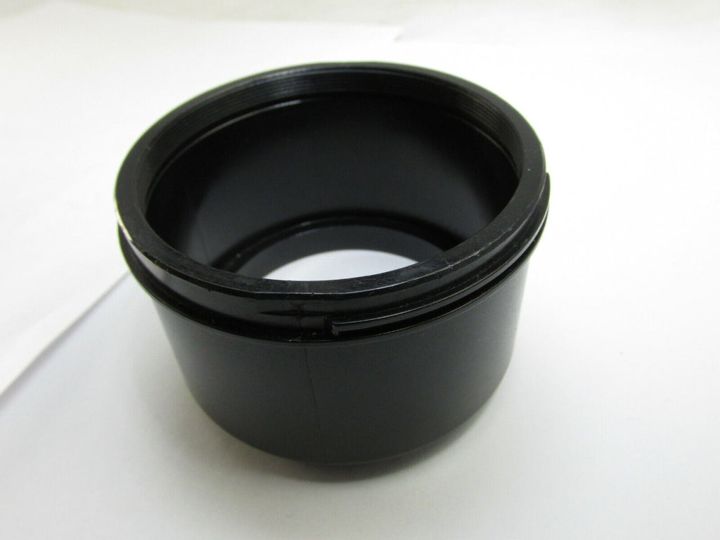 55.5mm OD Plastic Lens Hood Shade unknown brand Threaded on end and twist other