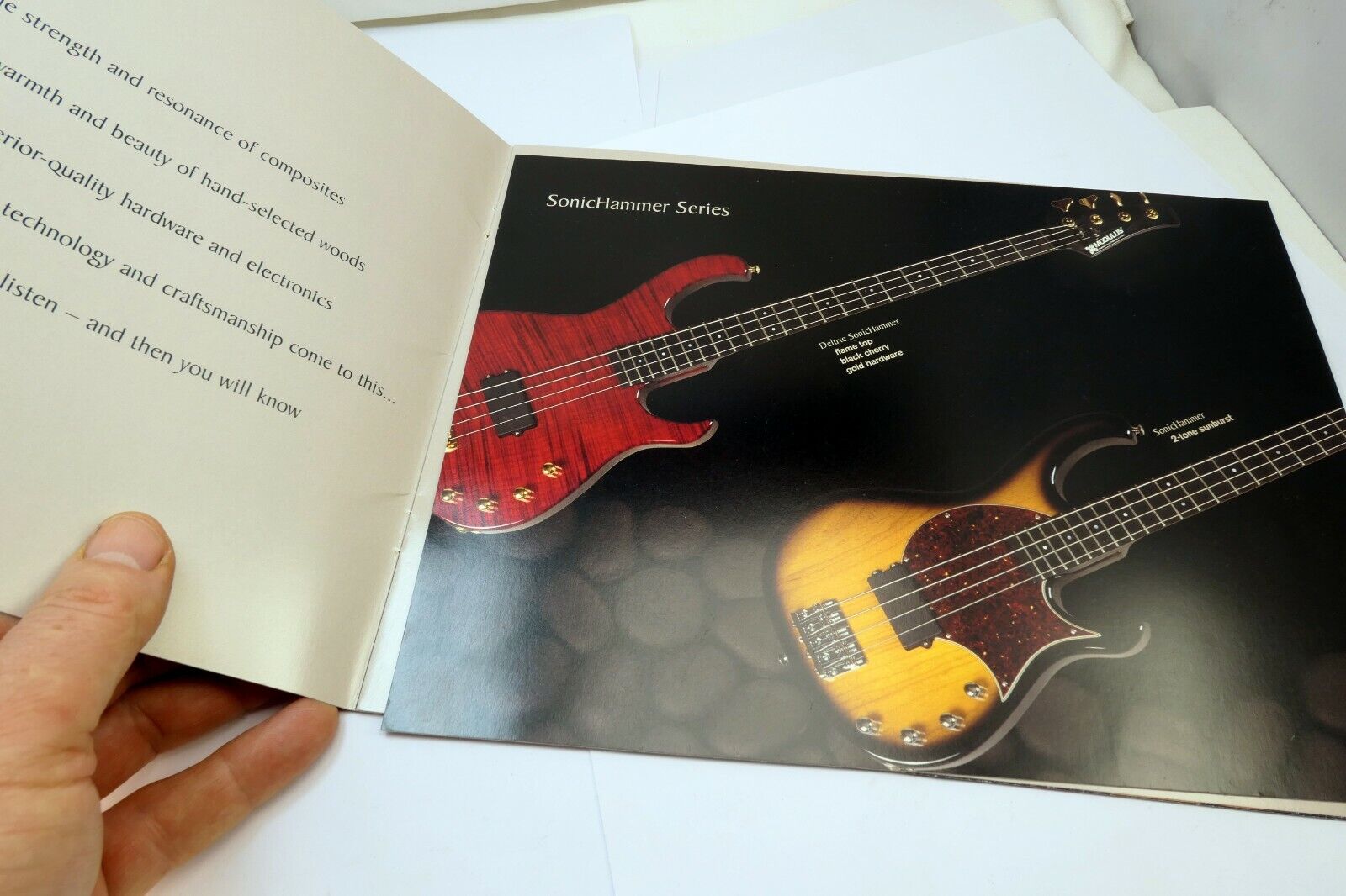 Modulus Guitars Brochure Sales list Advertisement Ad SonicHammer Quantum