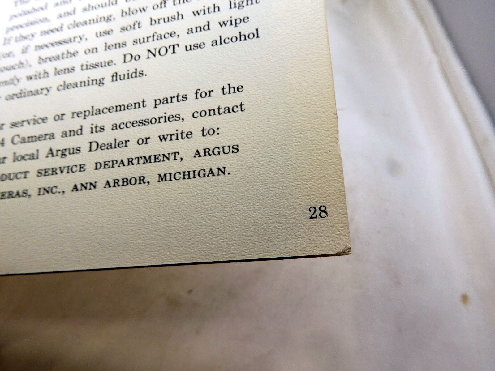 Argus C-44 rangefinder  Camera Instructions Guide Manual English