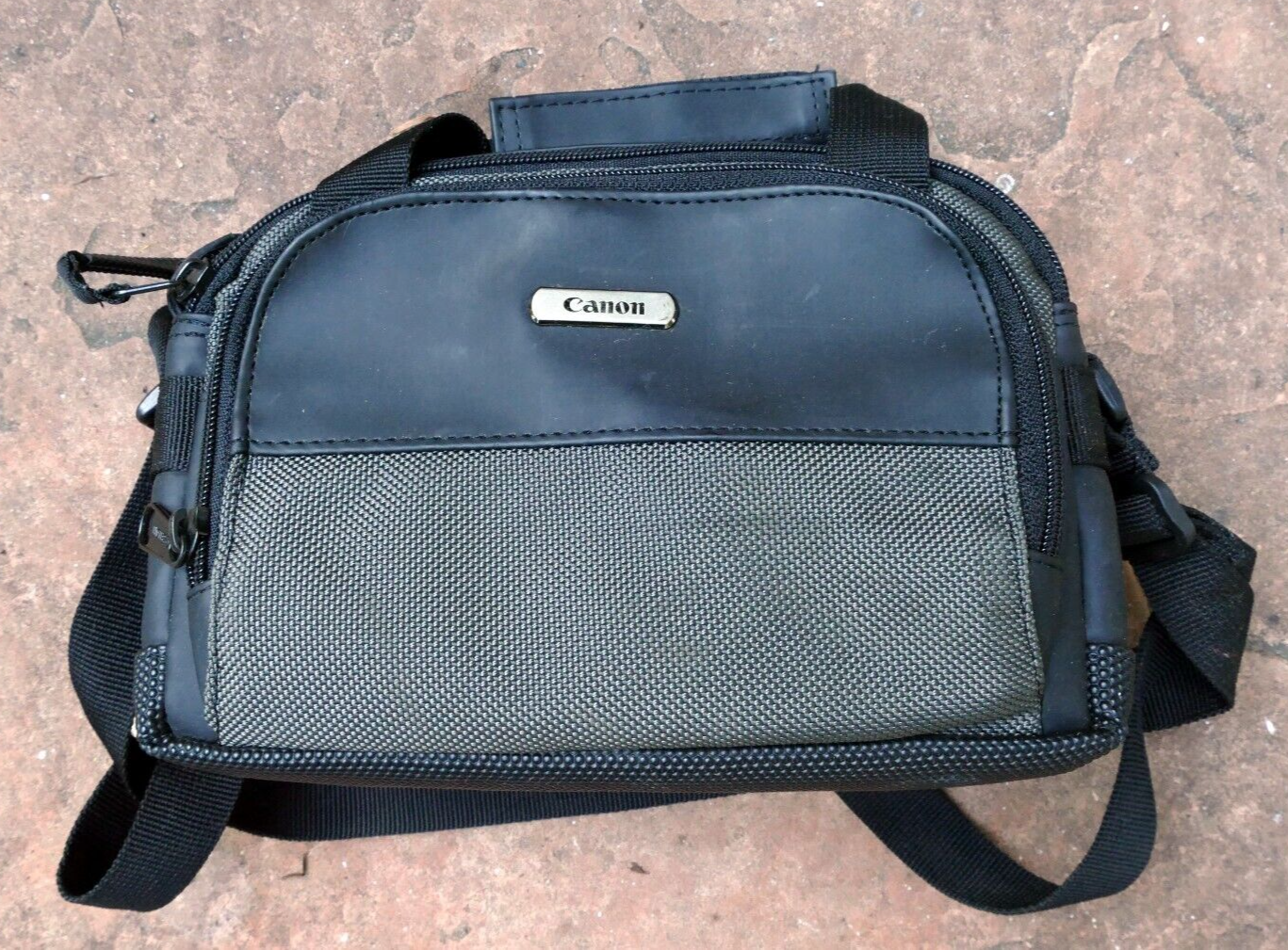 Canon 9X6X4" Case camera small Gray-Black w/ Shoulder strap - Genuine OEM