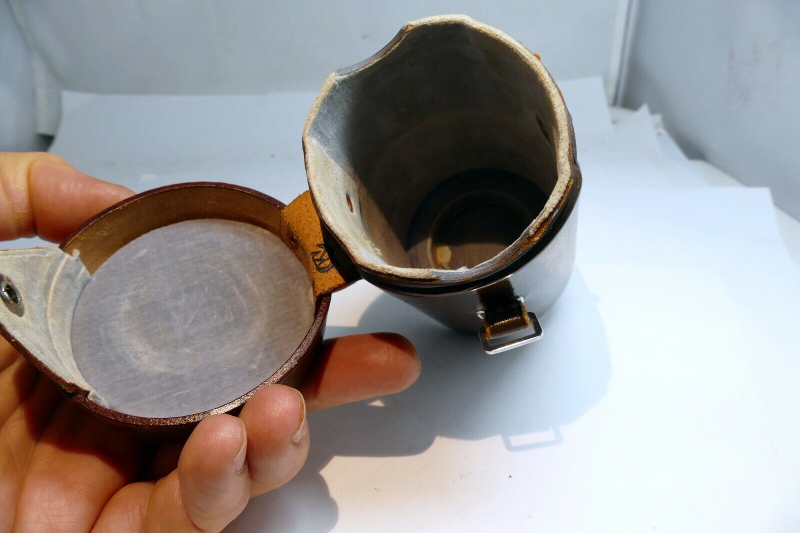 Hard Case Canon for 85mm f1.9 L39  Lens rangefinder Leather vintage Serenar