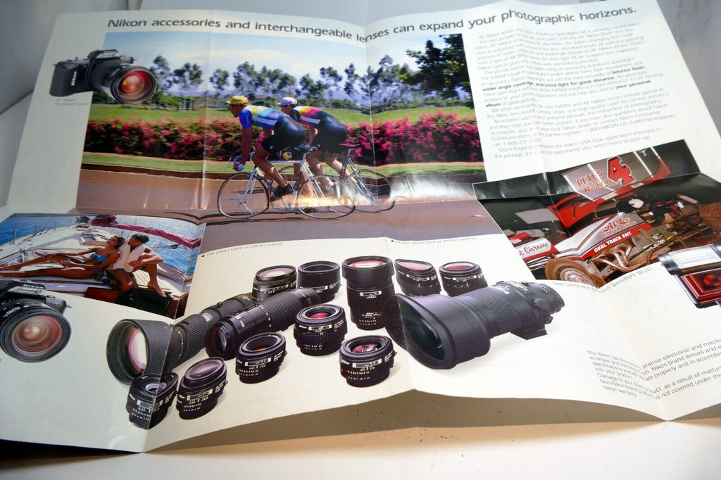 Nikon N4004 AF camera  Photo Guide Brochure accessory list