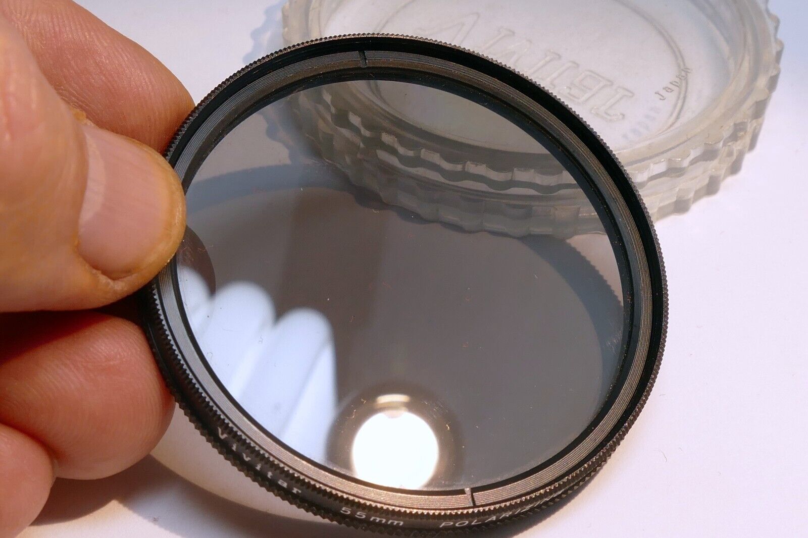 Vivitar 55mm Lens Filter Polarizing PL Linear thin profile - excellent condition