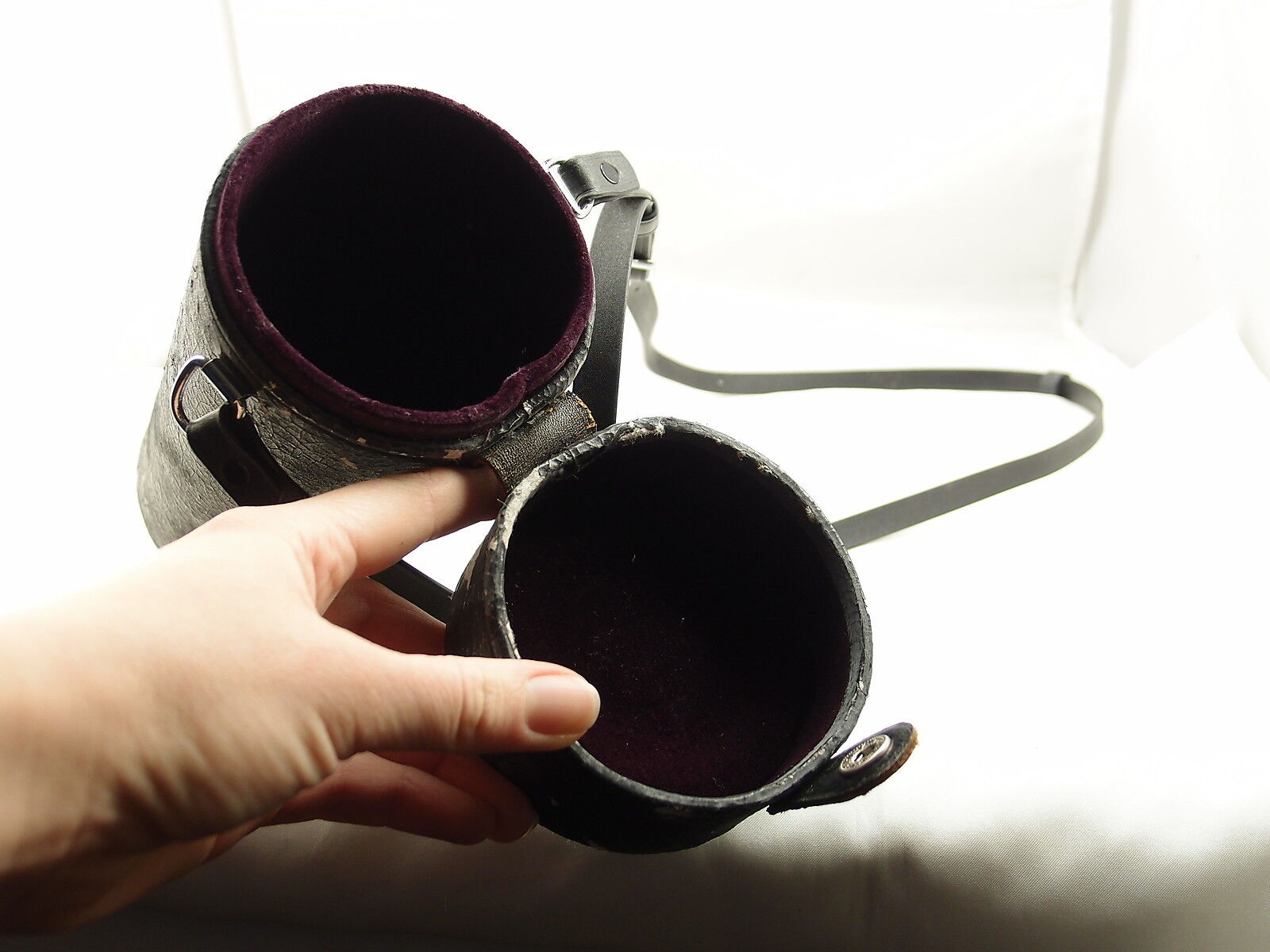 Vintage Vivitar Hard Camera Lens Case Cover With Strap 7 " tall