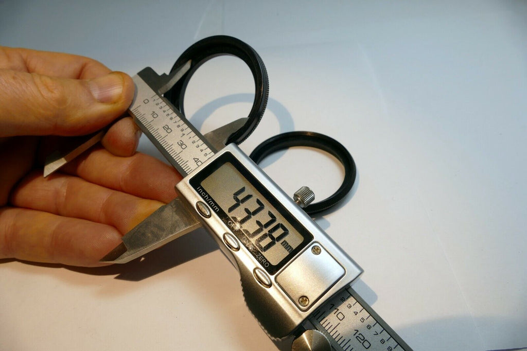 40.5mm to series 6 VI 44.5mm metal adapter filter holder w/ retaining ring Black