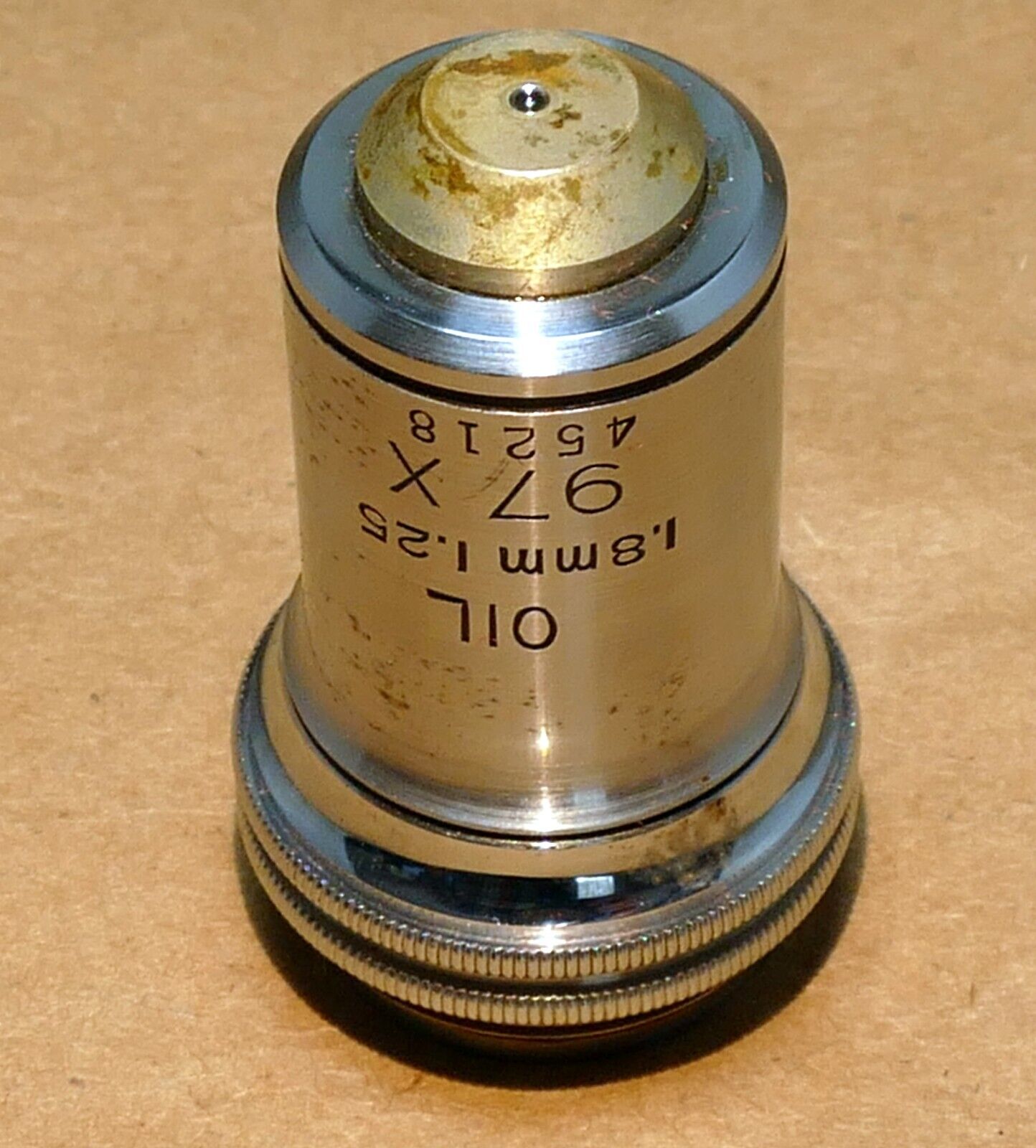 Bausch Lomb 1.8mm 1.25 OIL 97X Microscope Objective Rochester NY  100X