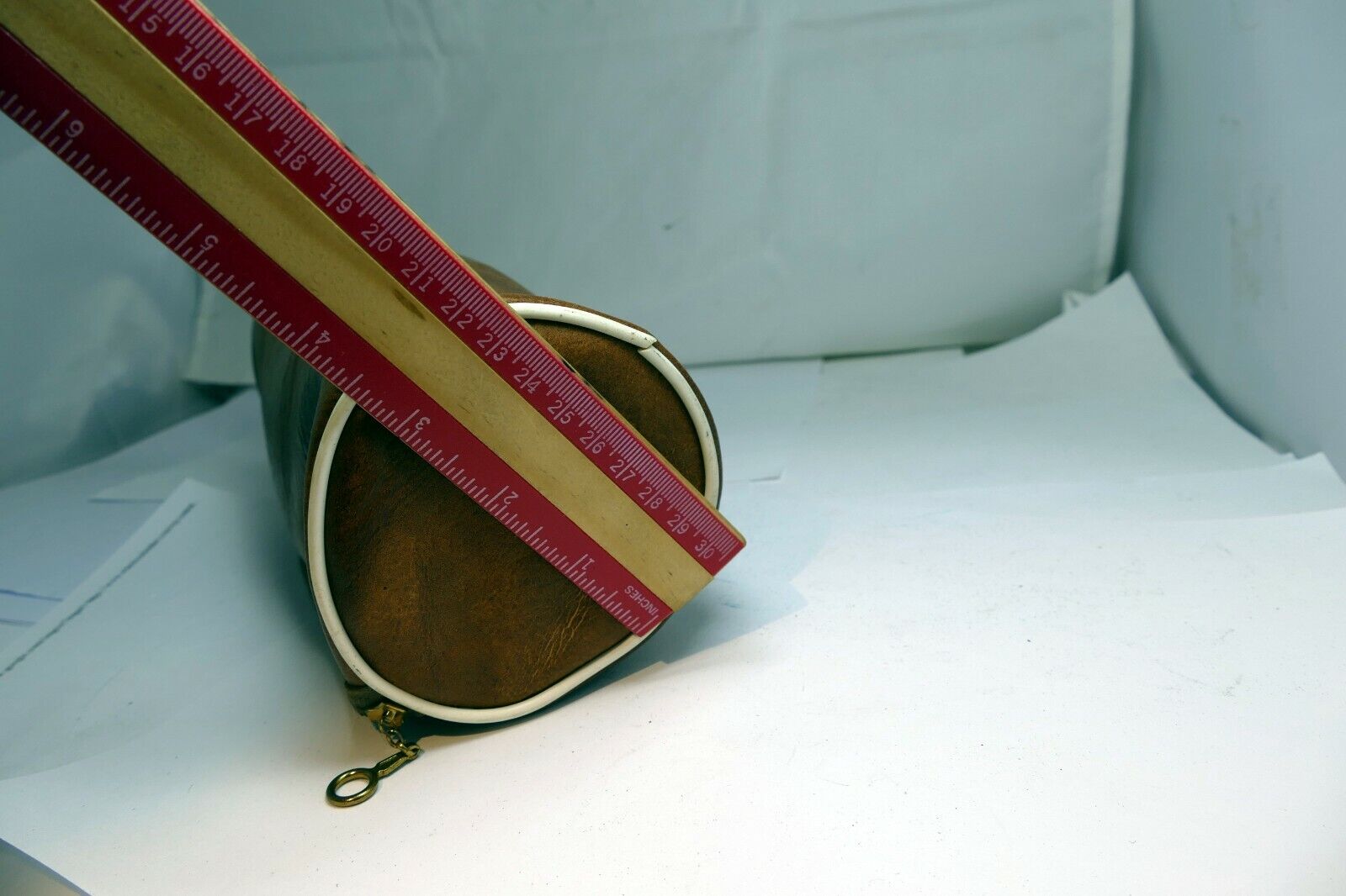 7X3.5" Lens case vintage for 70-300mm 80-200mm f3.5 f3.8 lenses brown