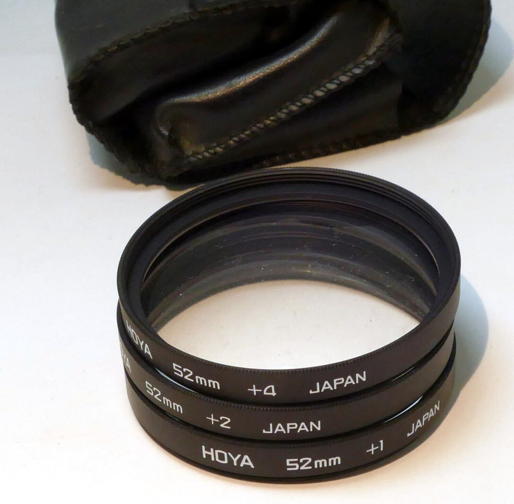 HOYA Close Up Lens Macro set 52mm filter +1 +2 +4 kit