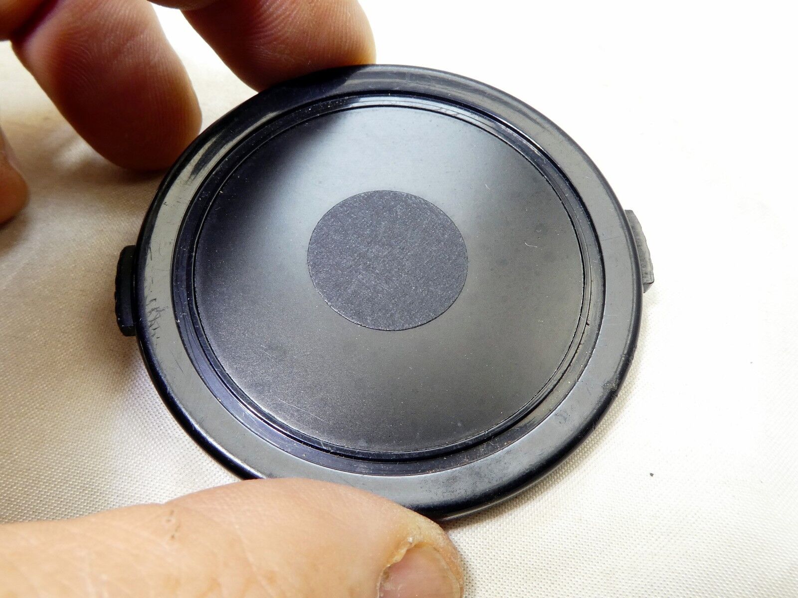 58mm P-0.75mm Lens Front Cap Black Plastic  Black