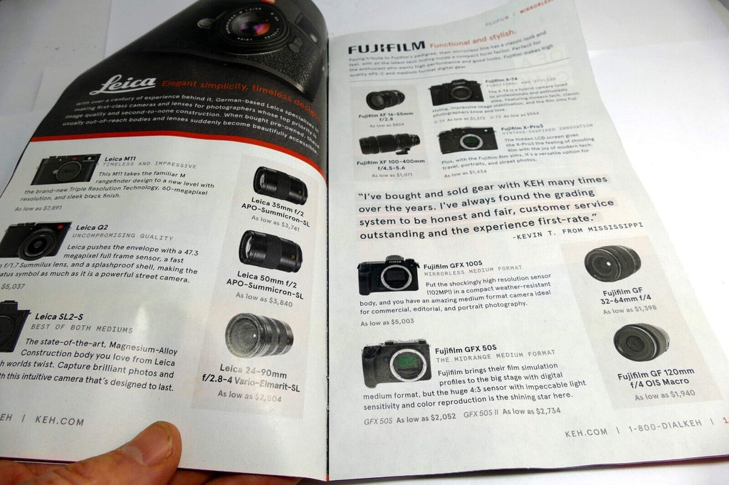 KEH brochure trade-in information reseller of camera gear 2023 Brochure