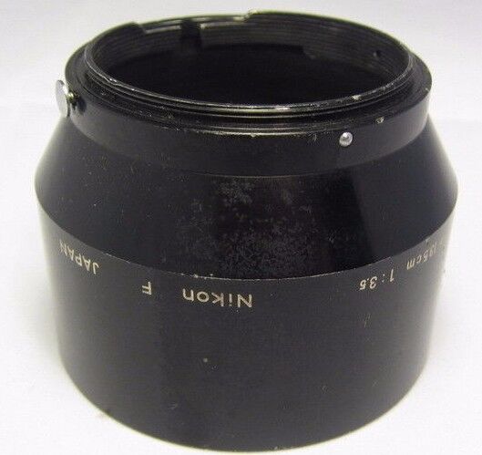 Genuine Nikon F Metal Hood 10.5cm 13.5cm f2.5 f3.5  Made in Japan 6209041