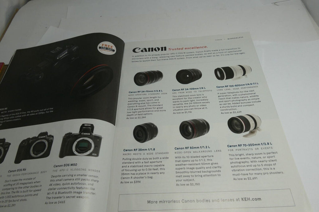 KEH brochure trade-in 10% Bonus information reseller camera gear 2023 Brochure