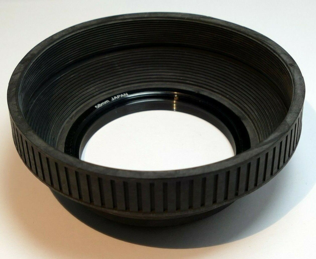 Tiffen 58mm rubber Lens Hood Shade collapsible double threaded
