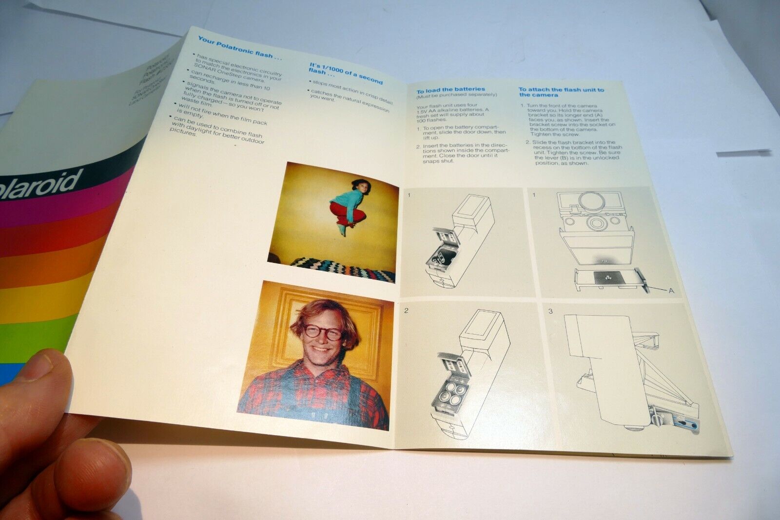 Polaroid Polatronic Flash # 2350 OneStep Land camera Instruction Manual Guide
