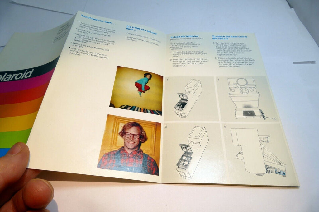 Polaroid Polatronic Flash # 2350 OneStep Land camera Instruction Manual Guide
