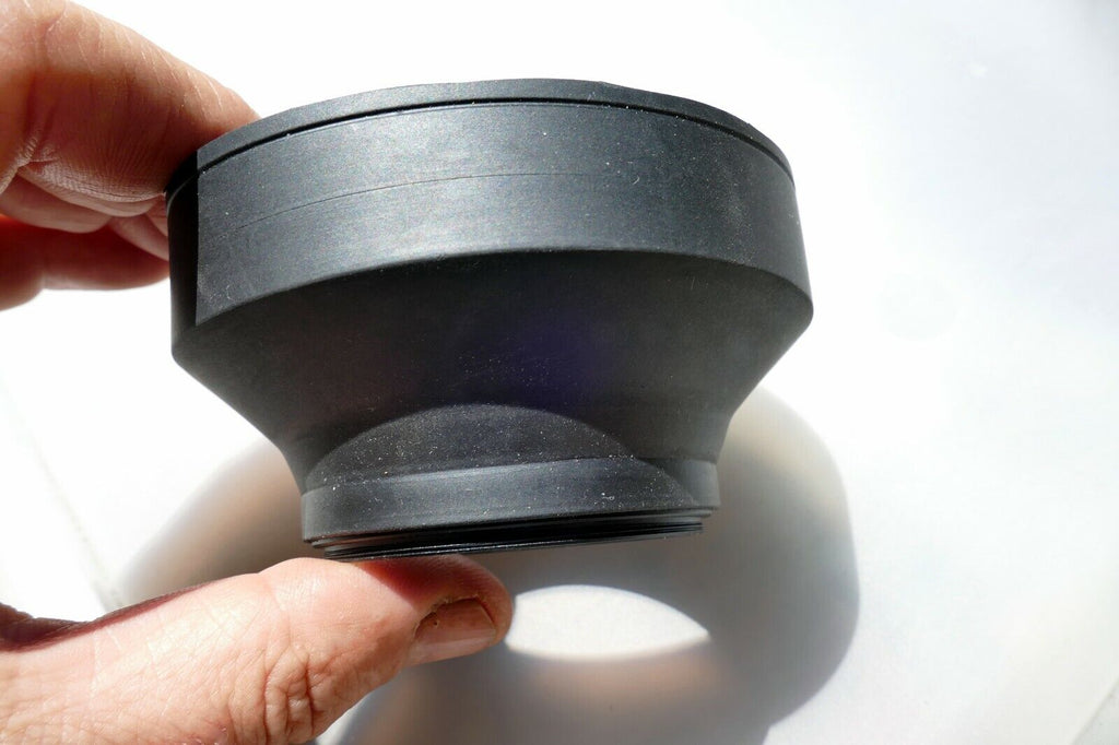 58mm Rubber Lens Hood Shade double threaded Telephoto 200mm 300mm 80-200mm