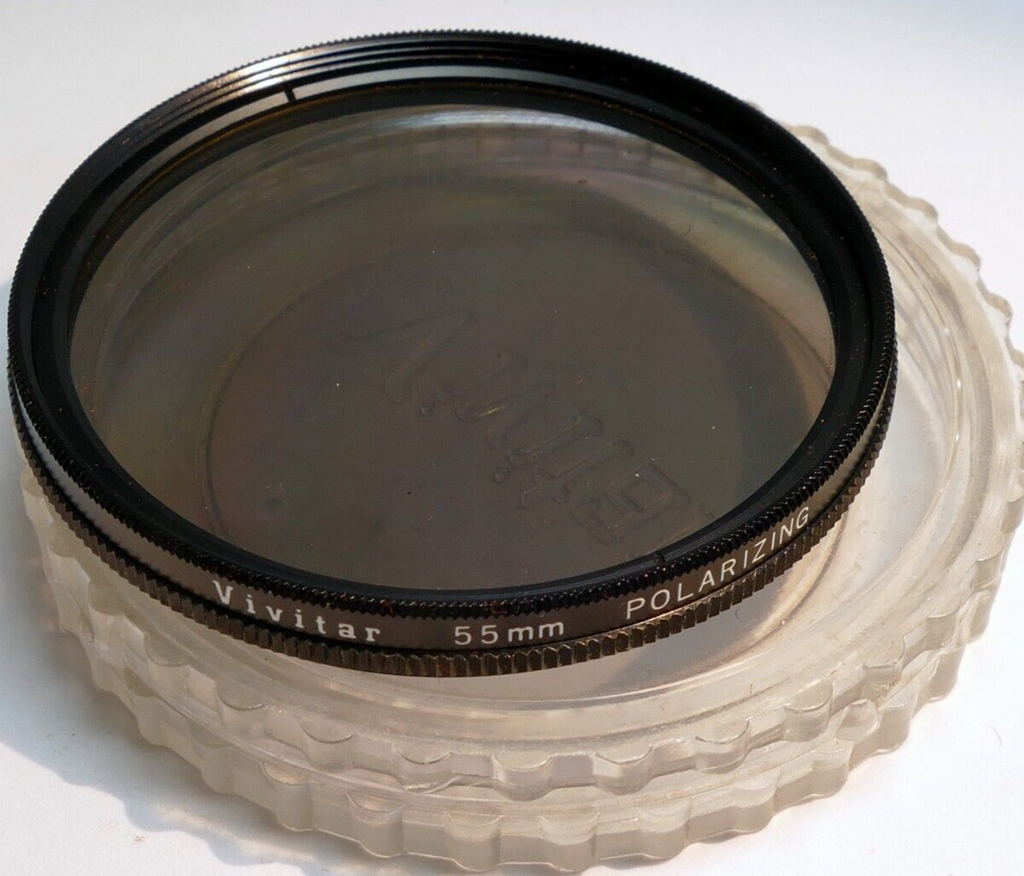 Vivitar 55mm Lens Filter Polarizing PL Linear thin profile - excellent condition