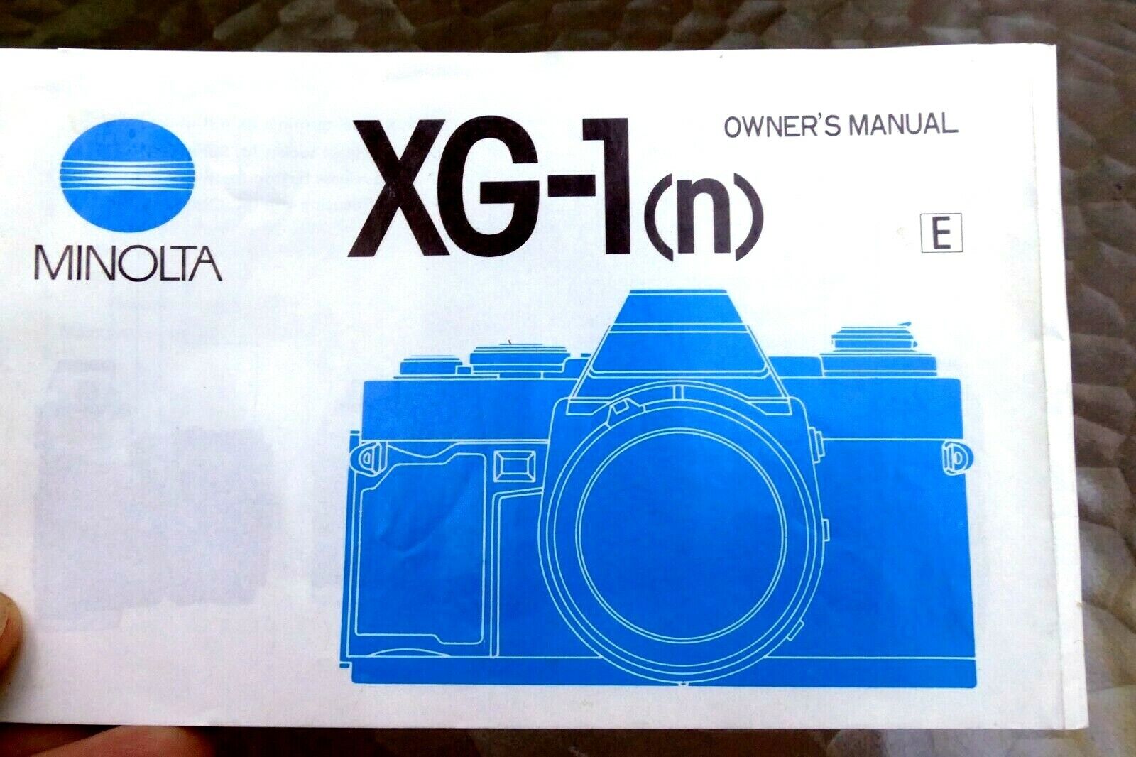 Minolta XG-1 (n) camera Owner's Instruction manual guide E English