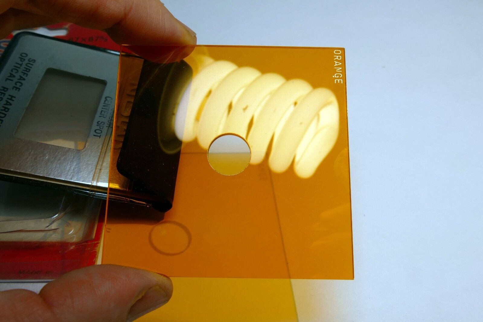 Orange SQF-360 Amber Center Spot  Filter 67X67mm square drop in for Cokin A S