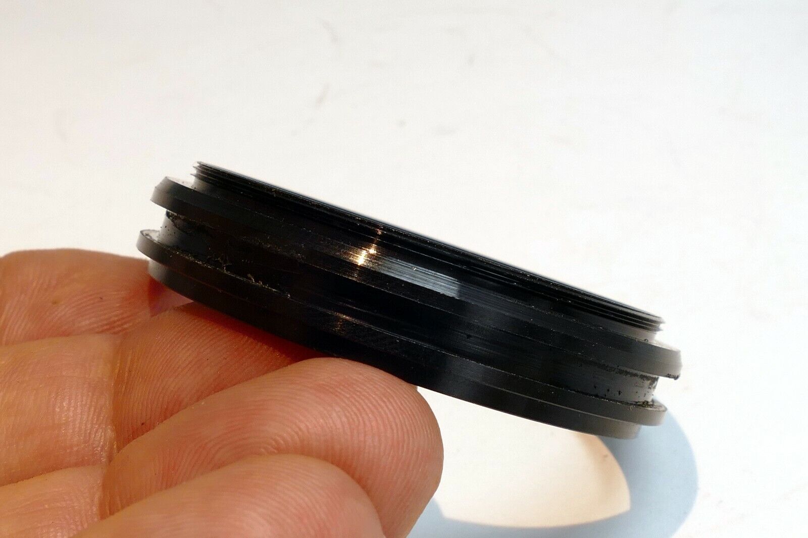 49mm to 49mm Step-up ring Metal double threaded for lens hood  (missing rubber)
