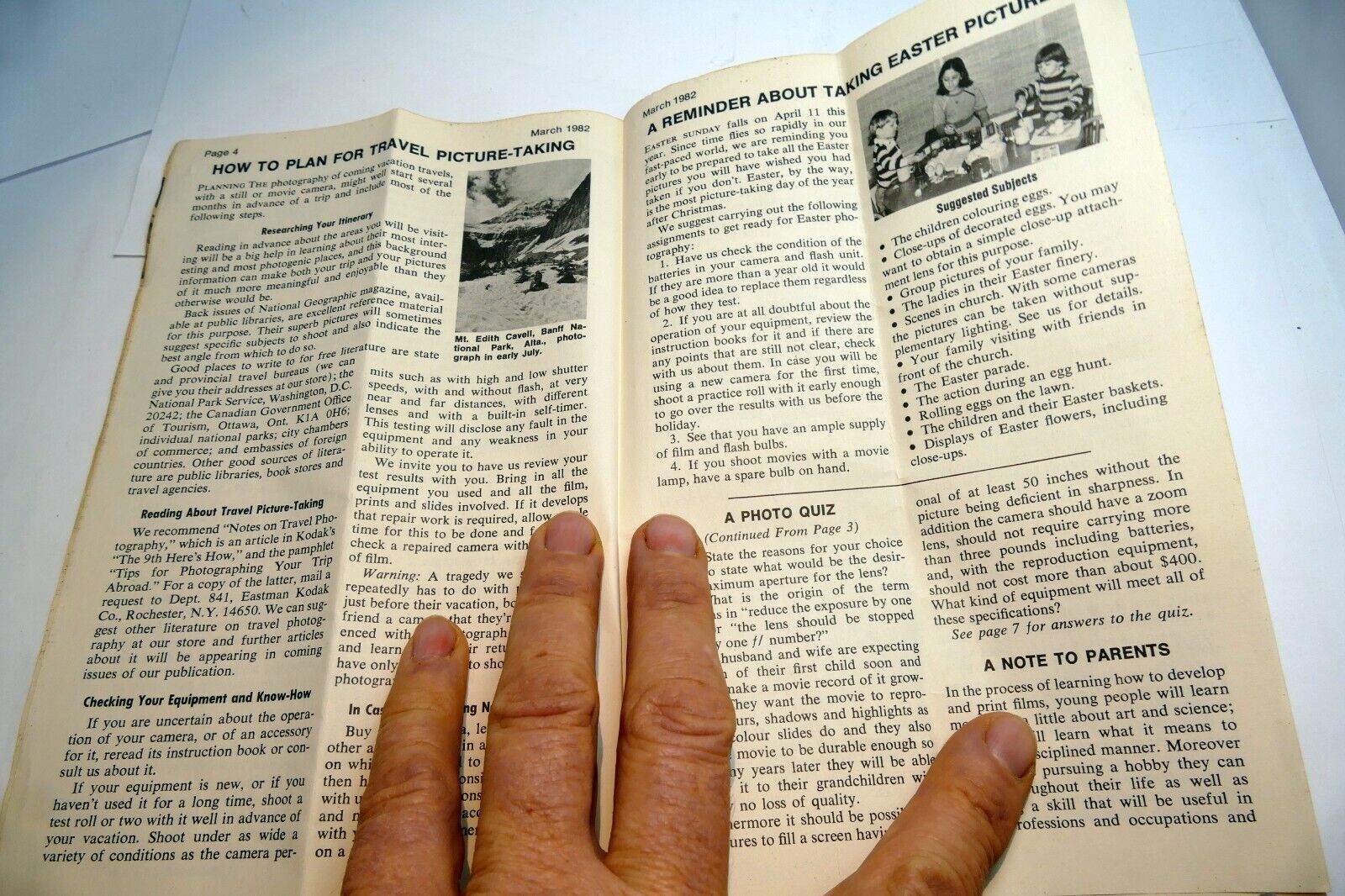 Honan Camera Gazette vintage 1980's tips for better pictures