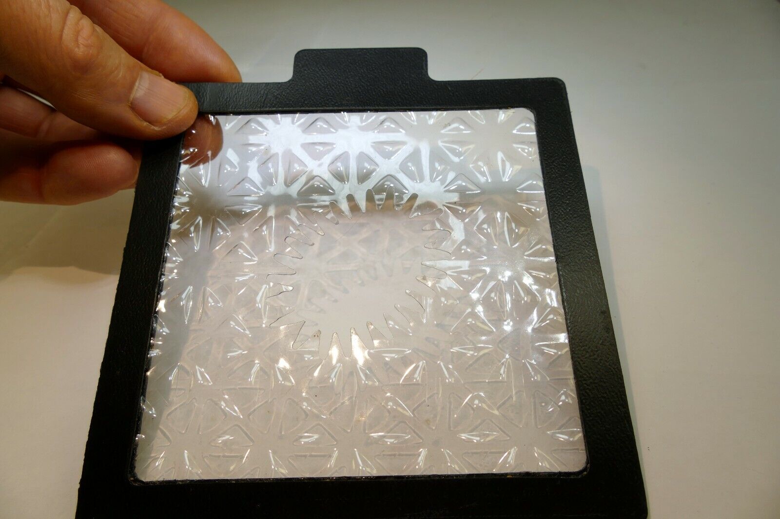 Lindahl Clear Vignetter Mask Frame 4.5X4.5" bellows Small 1.5" Oval 45 degree