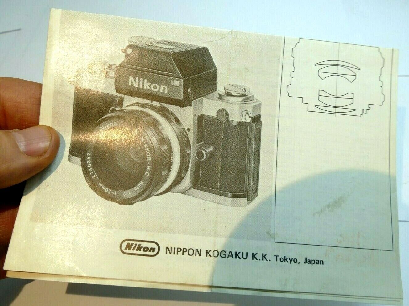 Nikon Auto Nikkor 50mm f2 Non Ai F lens instruction manual guide English