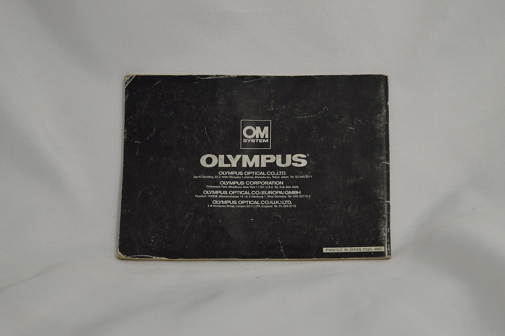 Olympus OM-2S Program Camera User's Manual Guide 9111005