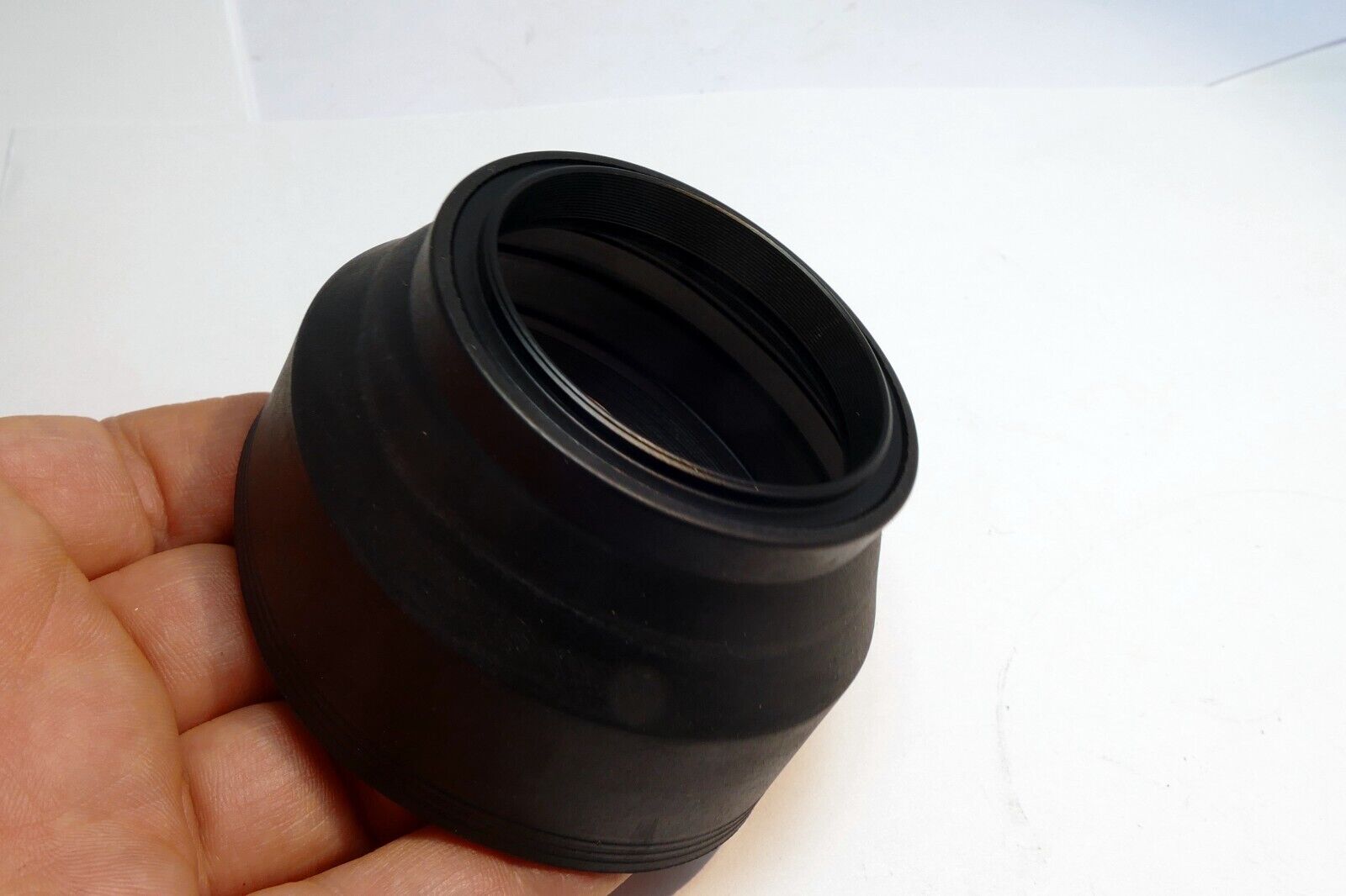 49mm rubber lens hood shade 3-way telephoto and wide angle 28mm 50mm 85mm
