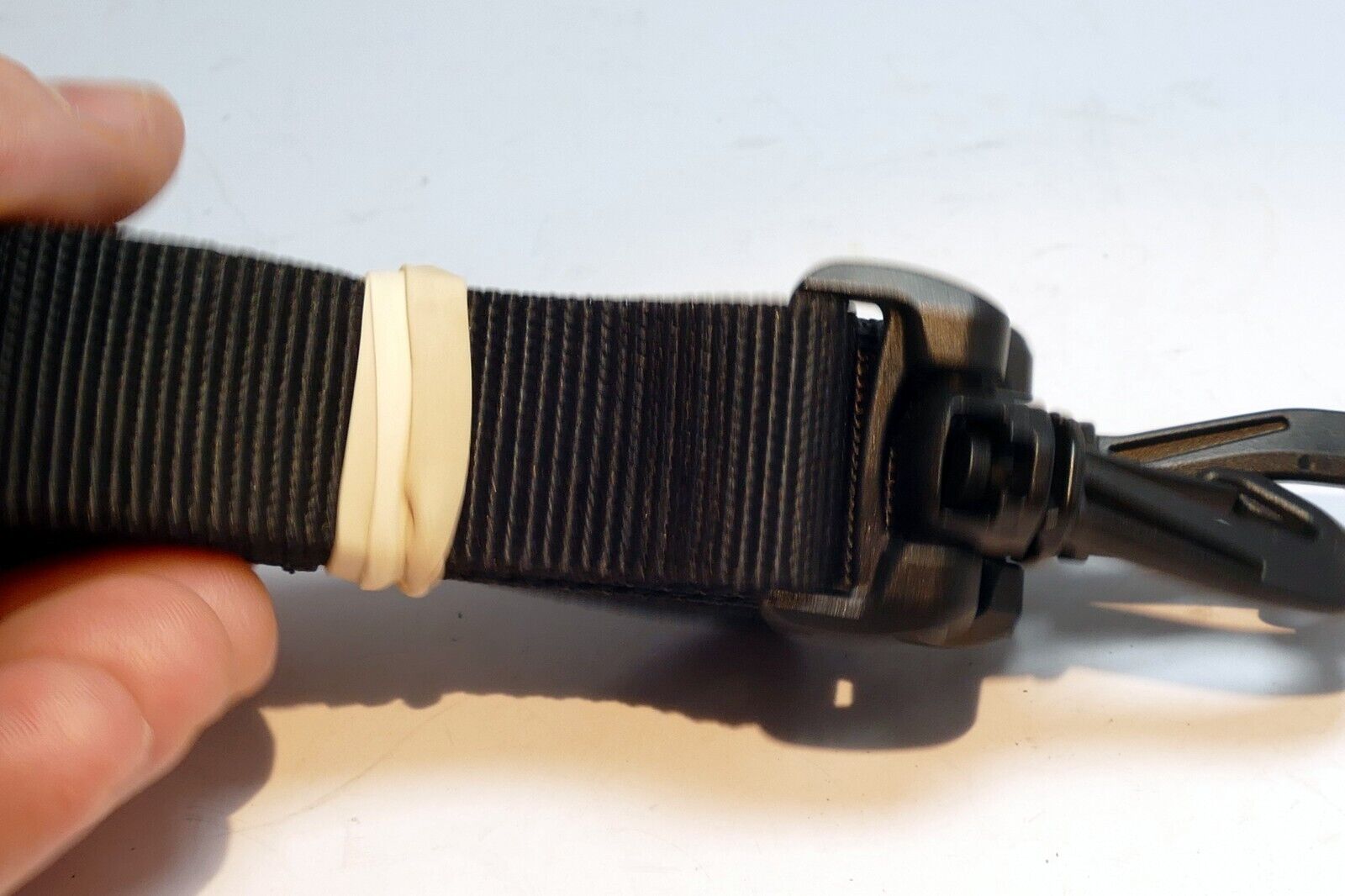 2.5cm wide Nylon Strap for Camera  Case or Lens Case black snap on plastic lugs
