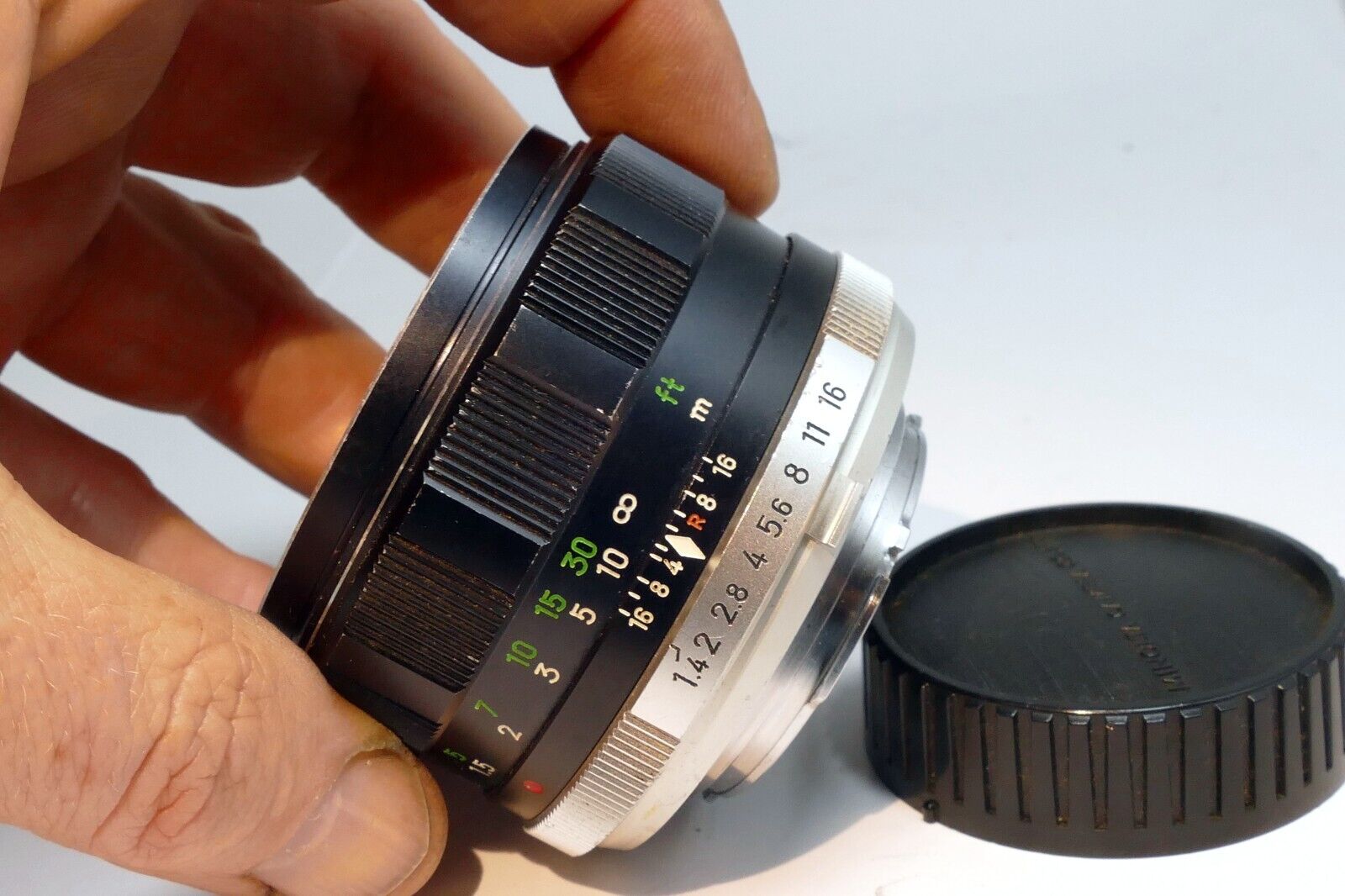 Minolta  58mm f1.4 Lens manual focus MC Rokkor-PF  w/ fungus AS IS PARTS