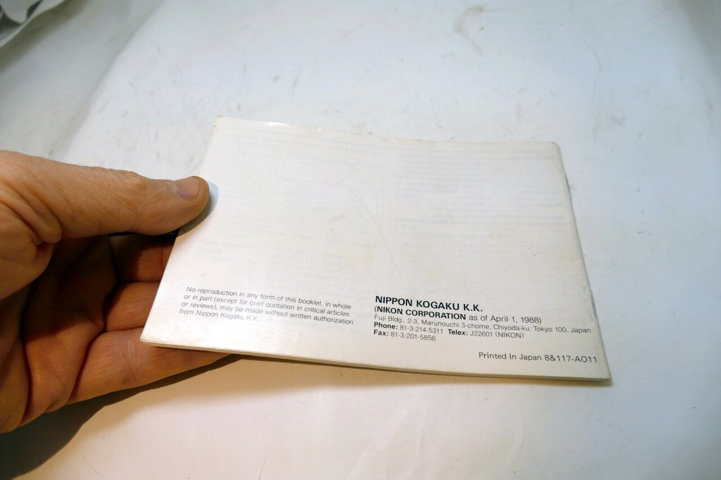 Nikon SB-20 Speelight Flash  Instructions manual guide English EN - vintage