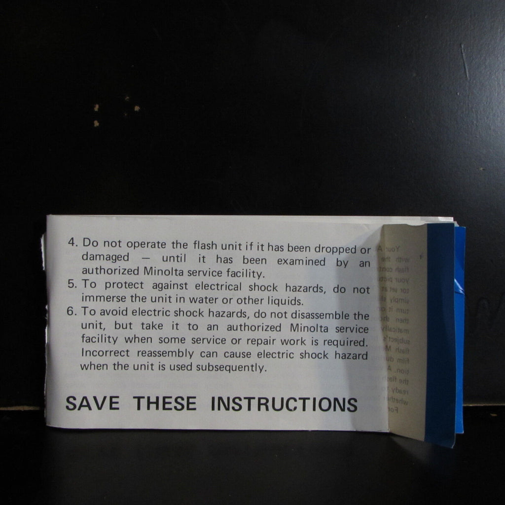 Used Minolta Auto 280PX flash user guide manual english O402051