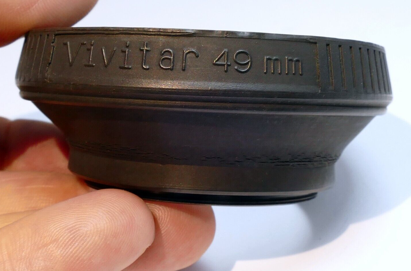 Vivitar 49mm  Rubber Lens Hood Shade  double threaded for 50mm f1.7 f2