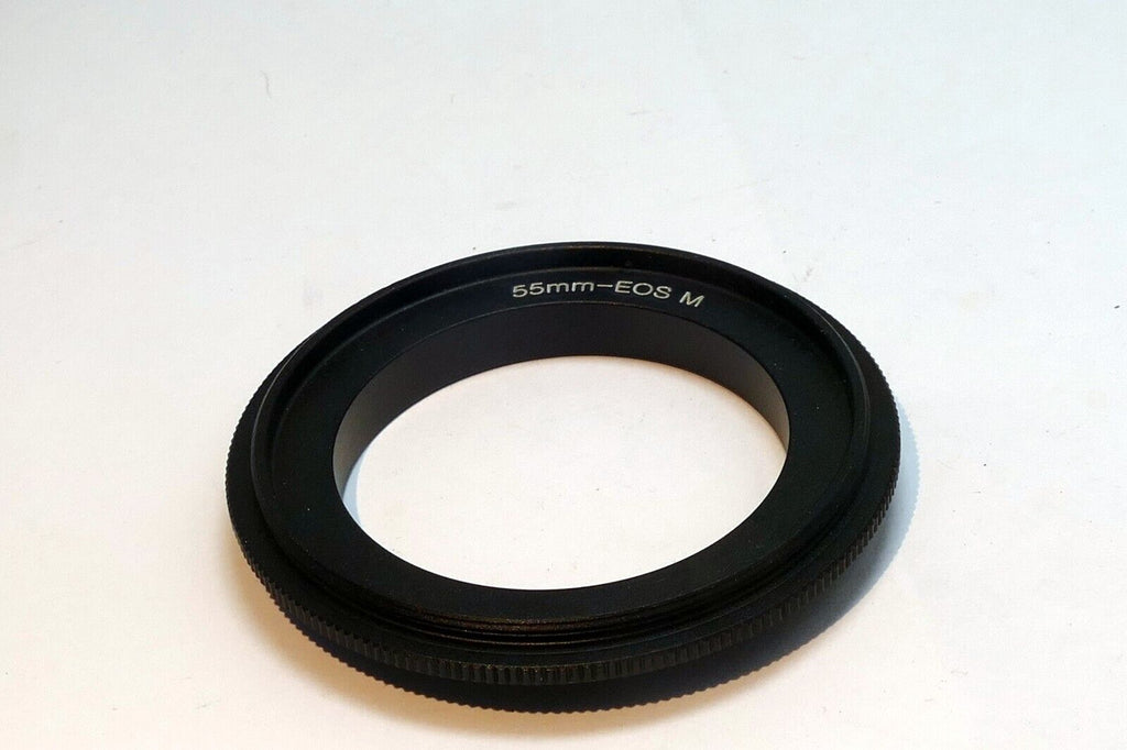 55mm to Canon EOS M Mirrorless camera mount adapter  Reverse ring Macro close-up