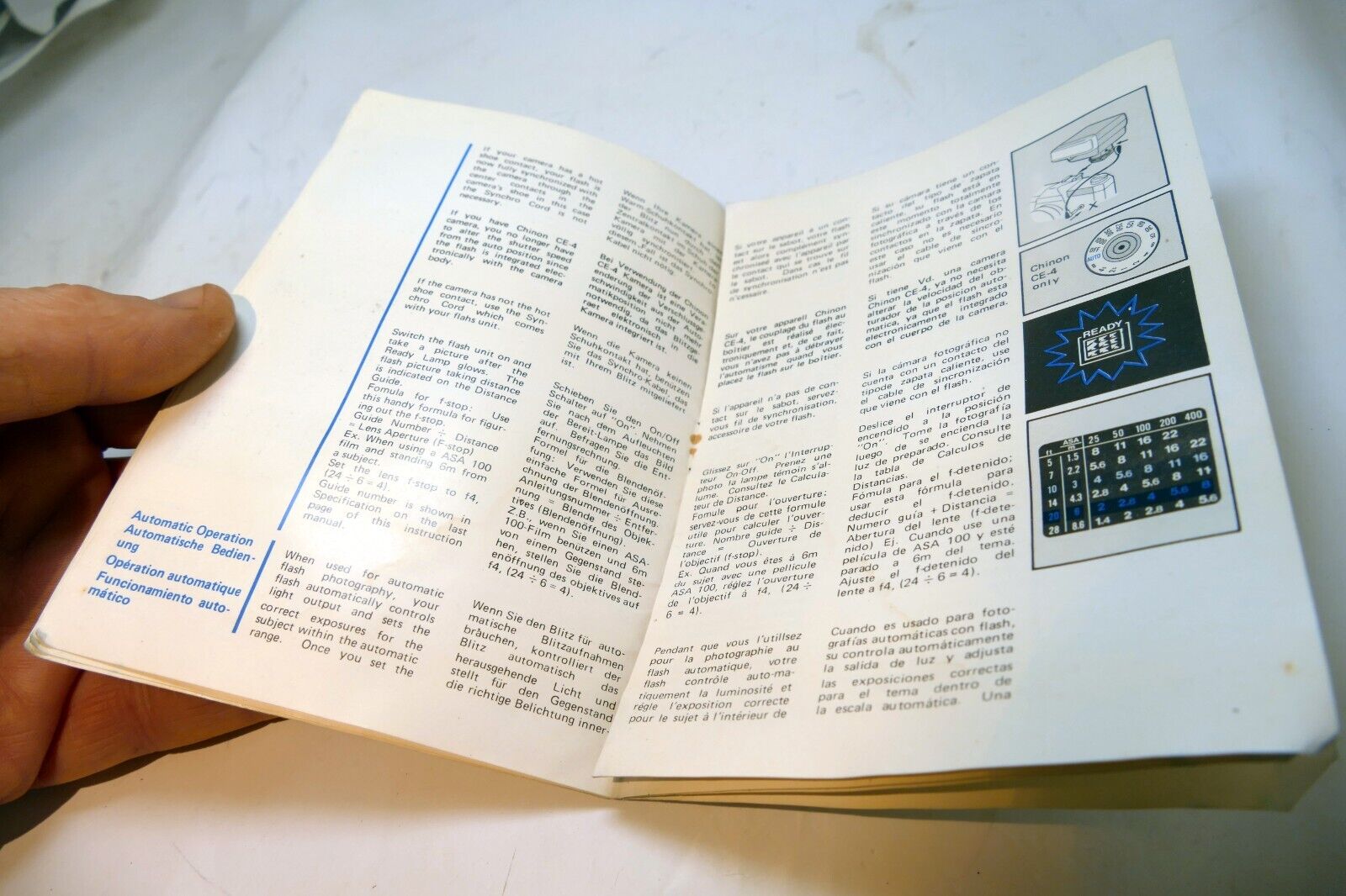 Chinon Auto S-240 Flash INSTRUCTION manual GUIDE English EN