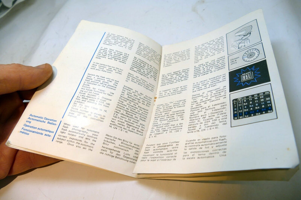 Chinon Auto S-240 Flash INSTRUCTION manual GUIDE English EN