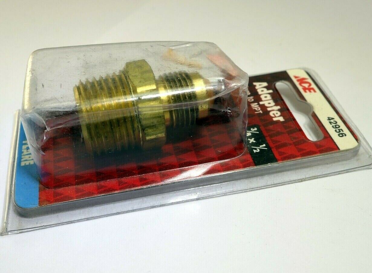 Ace 42956 Flare Adapter 3/8"(.375") X 1/2"(.5") Flare to MPT