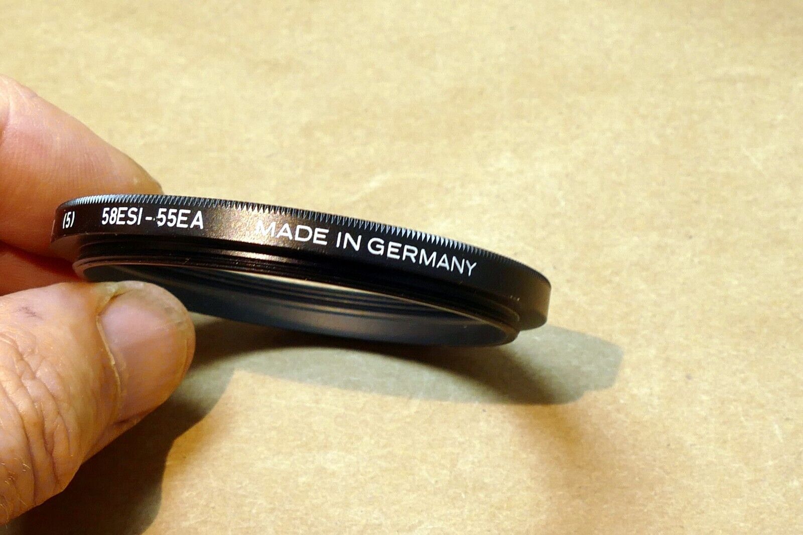B + W Step-Up Adapter Ring (5) 55mm lens to 58mm filter threads B+W 58ESI-55EA