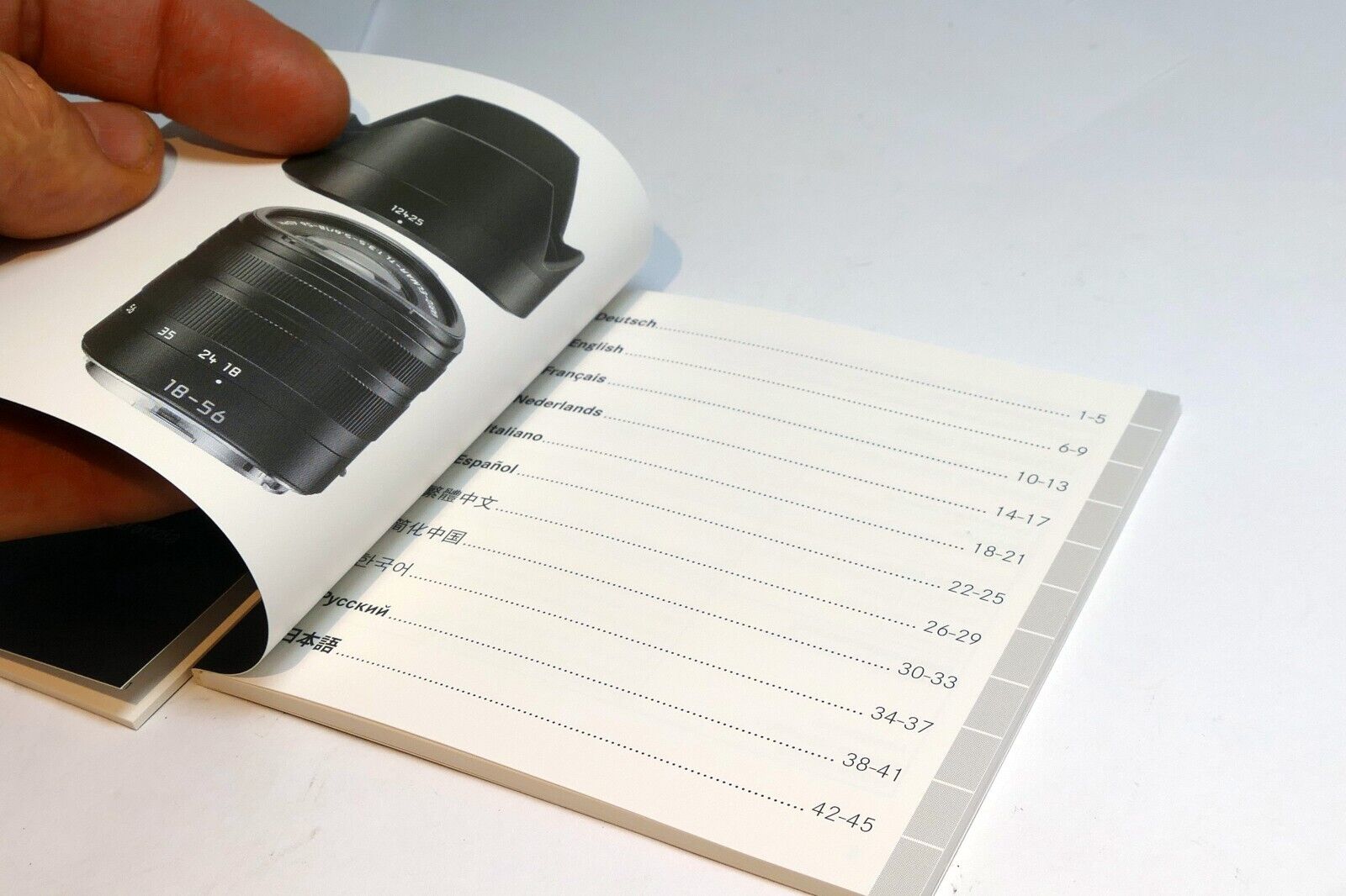 Leica Vario-Elmar-TL 18-56mm f3.5-5.6 11080 Lens Instructions manual Guide