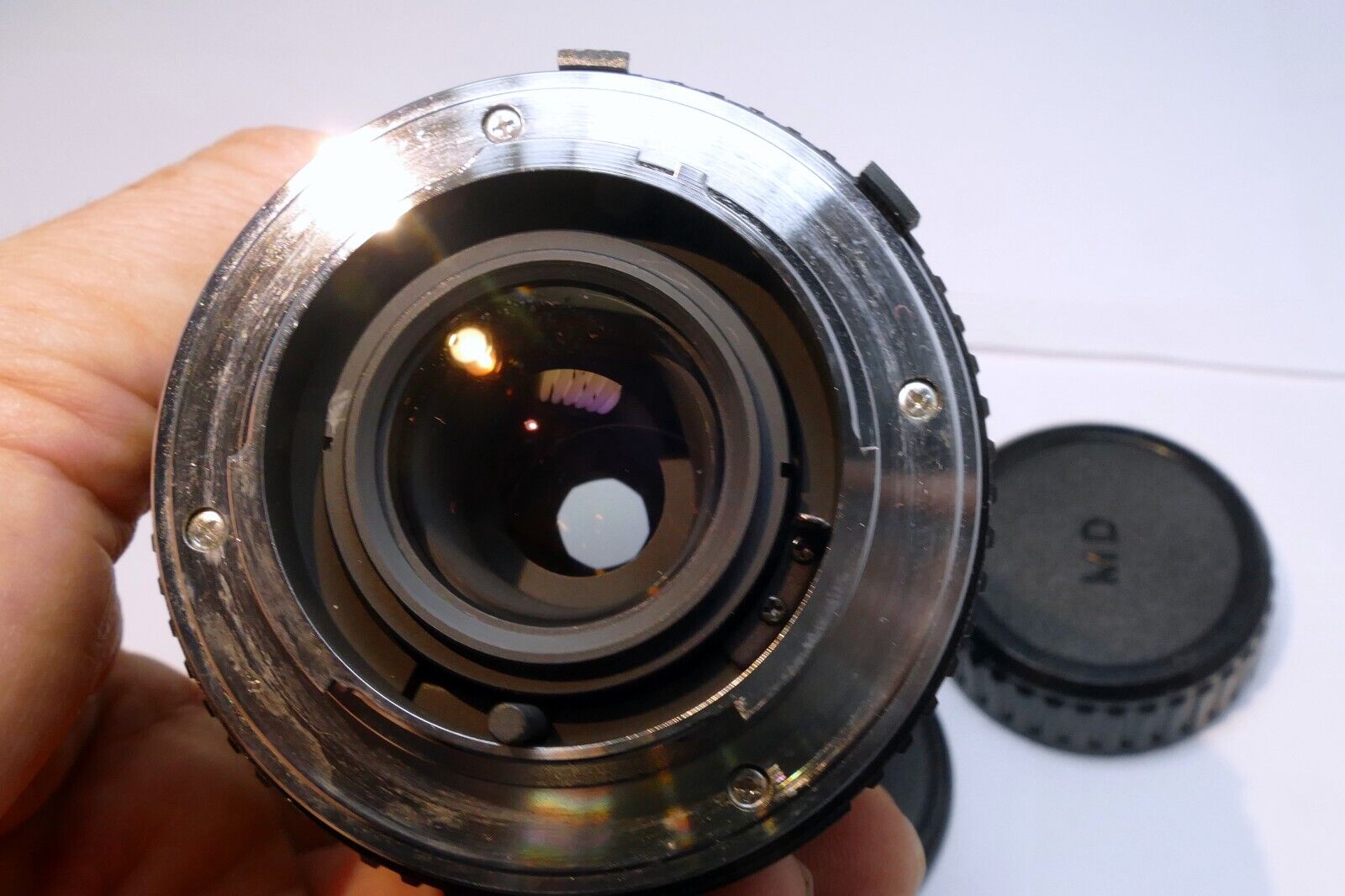 Cosina 70-210mm f4.5-5.6 MD Lens Telephoto w Haze inside - AS IS Parts or Repair