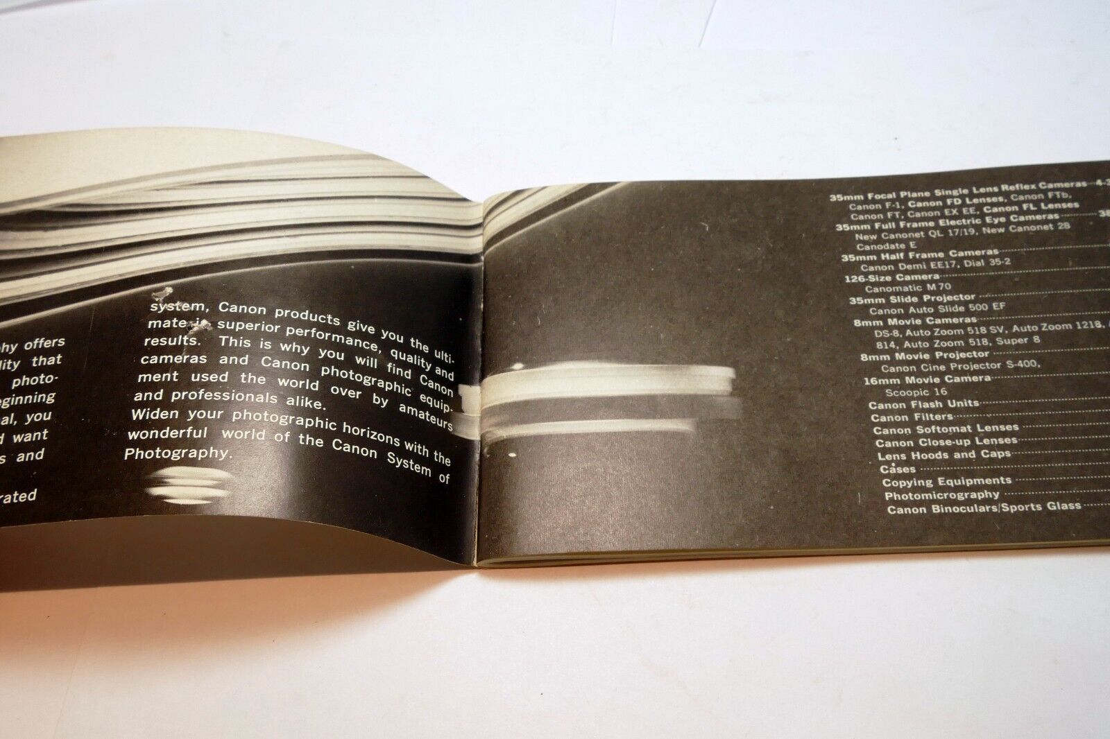 Canon FTb QL17 Canonet 19 F-1 Sales Brochure Accessory guide